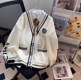 Ndyad Pink V-Neck Cardigan Sweater HZ1024