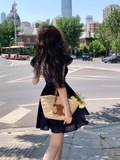 Ndyad V-neck flying sleeves dress HZ1024