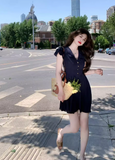 Ndyad V-neck flying sleeves dress HZ1024