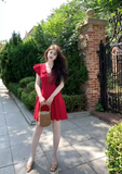 Ndyad V-neck flying sleeves dress HZ1024