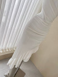 Ndyad sleeveless dress with ruffled slits HZ1024