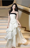 Ndyad Birthday Party Dresses Under $160??White Ruffled Layered Fairytale Graduation Prom Dresses HZ1024