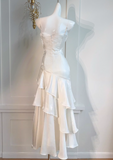 Ndyad Birthday Party Dresses Under $160??White Ruffled Layered Fairytale Graduation Prom Dresses HZ1024