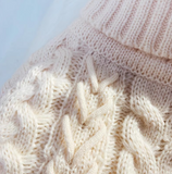 Ndyad loose lazy style high collar twist pullover sweater HZ1024