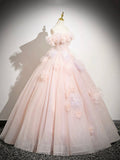 Ndyad A-Line Off Shoulder Tulle Long Prom Dress, Lovely Evening Sweet 16 Dress HZ1024