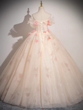 Ndyad A-line Off-Shoulder Tulle Long Prom Dress, Sweet 16 Dress HZ1024