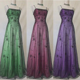 Ndyad Blue Gradient Empire Prom Dresses Backless Romantic Beaded Evening Dresses Guest Dresses HZ1024