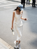 Ndyad Sleeveless Square Neck Suspender Dress HZ1024