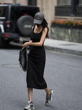 Ndyad Sleeveless Square Neck Suspender Dress HZ1024