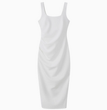 Ndyad Sleeveless Square Neck Suspender Dress HZ1024