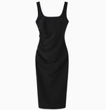 Ndyad Sleeveless Square Neck Suspender Dress HZ1024