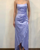 Ndyad Spaghetti Straps Prom Dress With Slit HZ1024