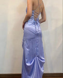 Ndyad Spaghetti Straps Prom Dress With Slit HZ1024