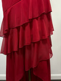 Ndyad A-line Halter V Neck Chiffon Backless Prom Dress,Bridesmaid Dress With Ankle Length HZ1024