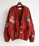 Ndyad contrast color cardigan coat HZ1024