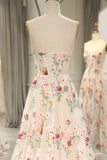 Ndyad 16 ?? Strapless A-line Floral Prom Dress &Wedding Dress- ?? Gorgeous Embroidery Applique & Tulle Evening for Birthday, Graduation HZ1024