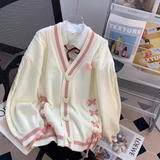 Ndyad Style 3D Flower Bow Cardigan Sweater HZ1024