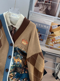 Ndyad Preppy Maillard Knit Cardigan HZ1024