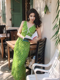 Ndyad retro V-neck floral dress HZ1024
