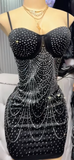 Ndyad Black Spaghetti Strap Sheath Short Homecoming Dresses Outdoor Party Outfits HZ1024