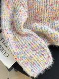 Ndyad colorful V-neck lantern sleeve sweater HZ1024