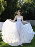 Ndyad Strapless A-Line Tulle Birthday Dress, Elegant Prom Dresses HZ1024