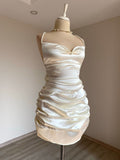 Ndyad Strap Bodyocn Satin Short Party Outfit Fashion Birthday Dress Sexy Homecoming Dress HZ1024