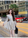 Ndyad Polka Dot Romantic Long Sleeve Dress HZ1024