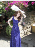 Ndyad Slim Tea Lace Square Neck Ruffle Edge Floral Dress HZ1024
