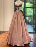 Ndyad Halter Neck Pink Ball Gown Quinceanera Dress Satin Birthday Dress Fashion Prom Dress HZ1024