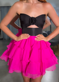 Ndyad Sweetheart Neck A-Line Short Formal Dress Stunning Black Tulle Birthday Dress Homecoming Dress HZ1024