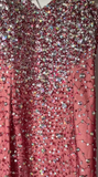Ndyad Sequin Mermaid Evening Gowns Vintage Burgundy Beaded Tulle Formal Dress Elegant Sweetheart Neck Prom Dress HZ1024