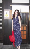 Ndyad Retro Floral Sleeveless Halter Dress HZ1024