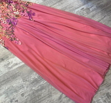 Ndyad Hot Pink Sheath Chiffon Long Prom Dresses, Halter Neck Backless Evening Dress HZ1024