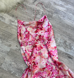 Ndyad Spaghetti Straps Sheath Short Prom Dresses, Floral Homecoming Dresses HZ1024