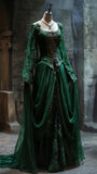 Ndyad Sheath Long Sleeve Dark Green Long Prom Dresses Tulle Beaded Square Neck Birthday Dresses HZ1024