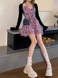 Ndyad and hot girl style floral tassel halter dress HZ1024