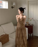 Ndyad A-line halter neck suspender V-neck backless dress HZ1024