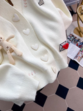Ndyad Style Heart Rabbit Cardigan Sweater HZ1024