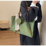 Ndyad retro large capacity commuter shoulder tote bag HZ1024