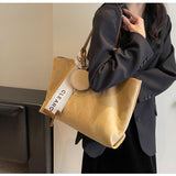 Ndyad retro large capacity commuter shoulder tote bag HZ1024