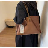 Ndyad retro large capacity commuter shoulder tote bag HZ1024