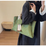 Ndyad retro large capacity commuter shoulder tote bag HZ1024