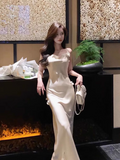 Ndyad floral silk fishtail suspender dress HZ1024