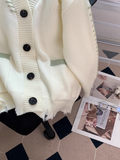 Ndyad style soft V-neck thickened cardigan sweater HZ1024