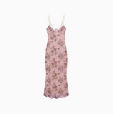 Ndyad floral V-neck tight suspender dress HZ1024