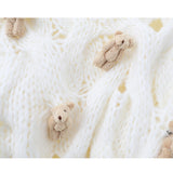 Ndyad style bear thick needle twist long sleeve sweater HZ1024