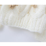 Ndyad style bear thick needle twist long sleeve sweater HZ1024