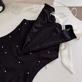 Ndyad A-line beaded Halter Short Prom Dress,Homecoming Dress HZ1024