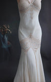 Ndyad V-neck Mermaid Long Prom Dresses Beaded Chiffon Evening Dresses HZ1024